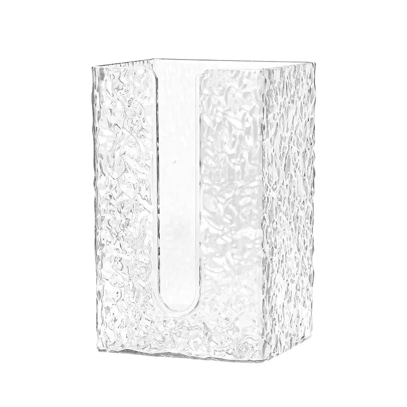 Bathroom Tissue Box Wall-mounted Paper Case Glacier Style Face Wash Towel Storage Container Sanitary Paper Holder Acrylic Boxes